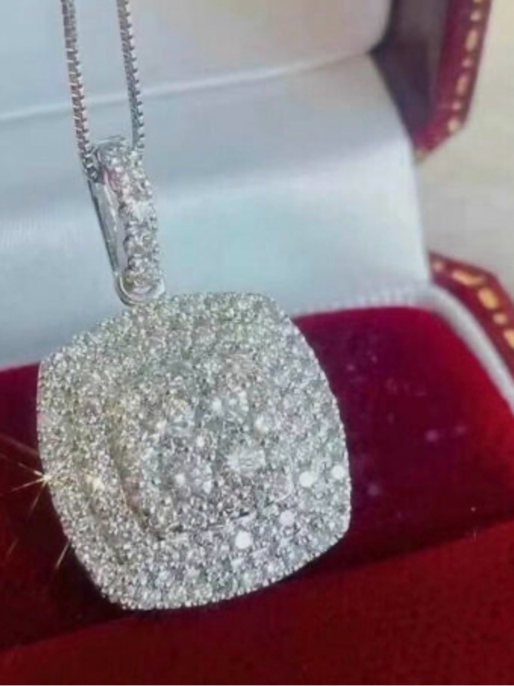 Fashion Women Jewelry Zircon 925 Silver Plated Necklace Pendants Lab-Created
